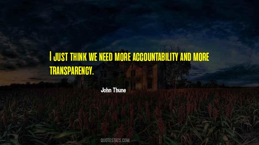 Accountability And Transparency Quotes #1135271