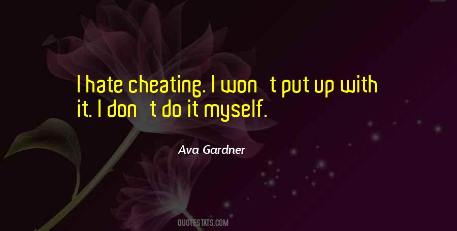 Hate Cheating Quotes #321084