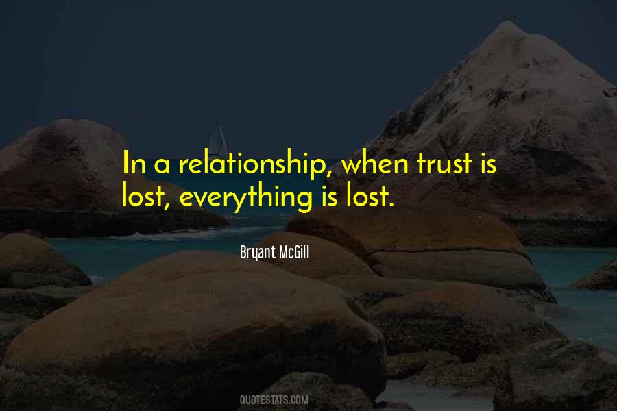 Trust Is Lost Quotes #803452
