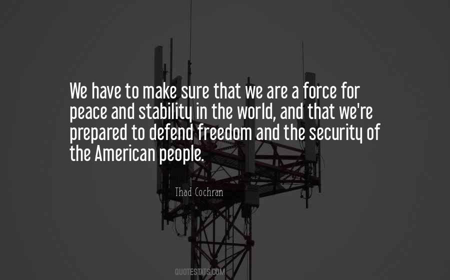 Freedom For Security Quotes #1335474