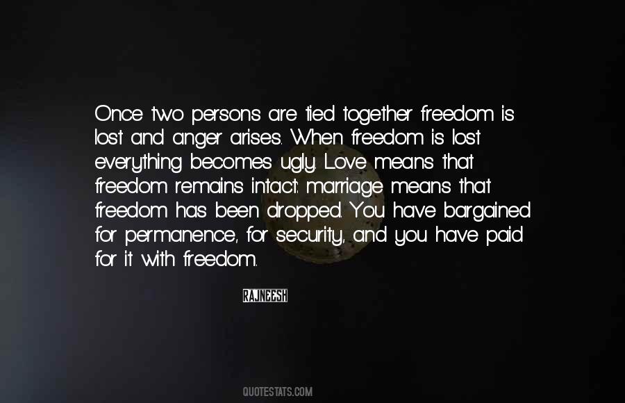 Freedom For Security Quotes #1601114