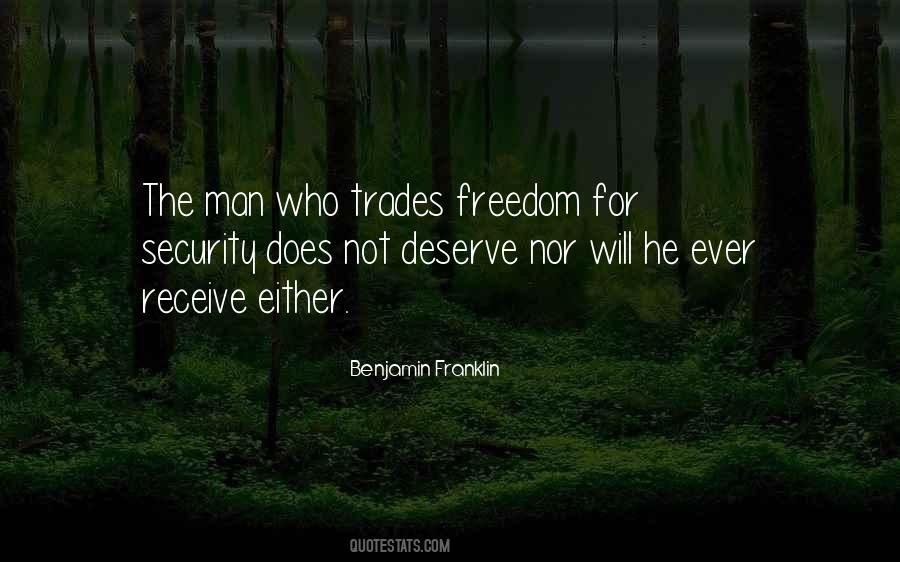 Freedom For Security Quotes #315782