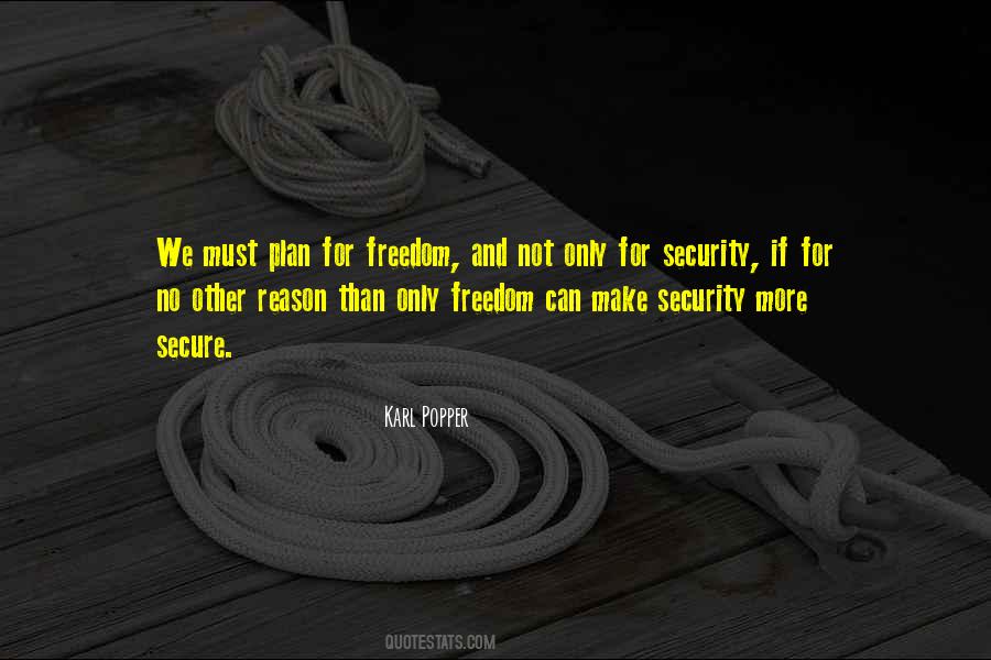 Freedom For Security Quotes #630323