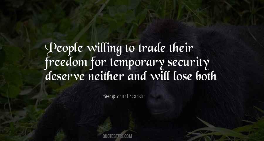 Freedom For Security Quotes #740114
