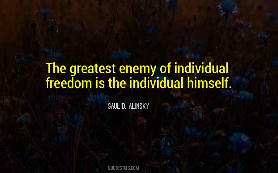 Freedom Individual Quotes #163537