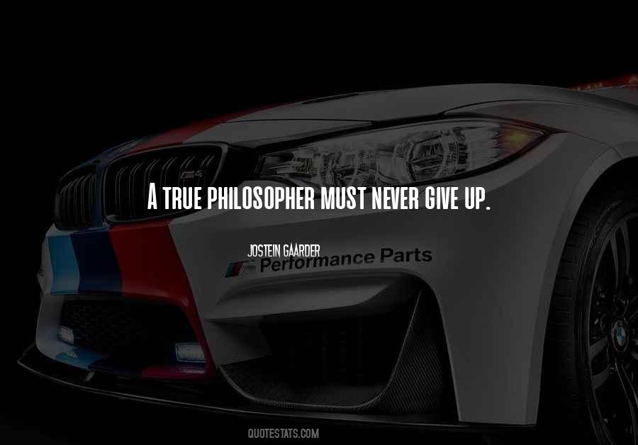 Never Give Up Philosophy Quotes #615107