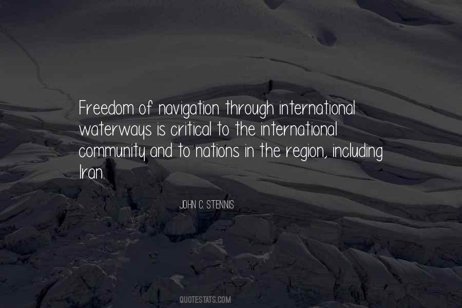 Freedom Of Navigation Quotes #1198100