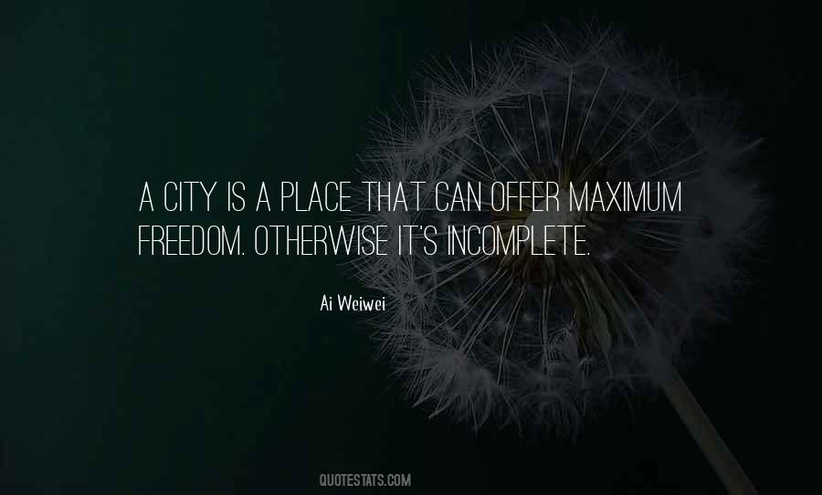Freedom Of The City Quotes #597258