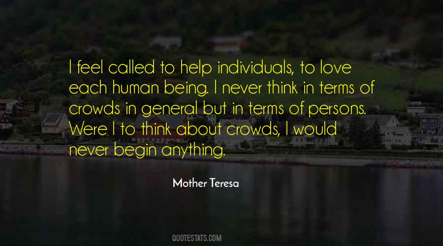 Human Being Love Quotes #1508222