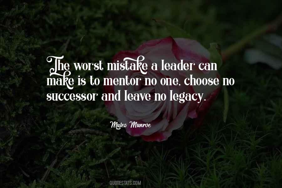 Leader Legacy Quotes #384943