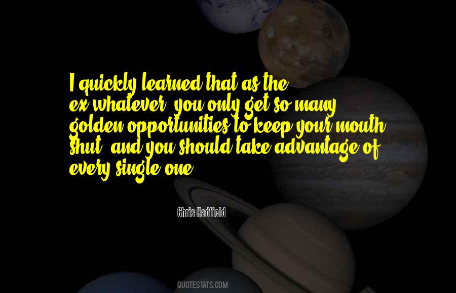 Take Advantage Of Opportunities Quotes #1088523