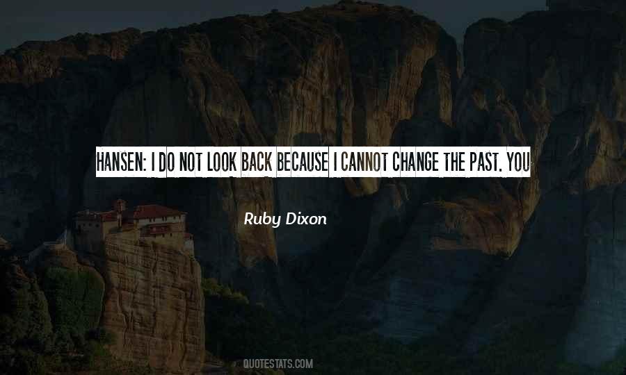 You Cannot Change The Past Quotes #940818