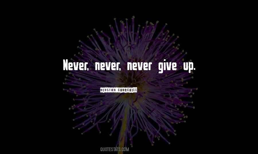 Never Give Up Winston Churchill Quotes #966912