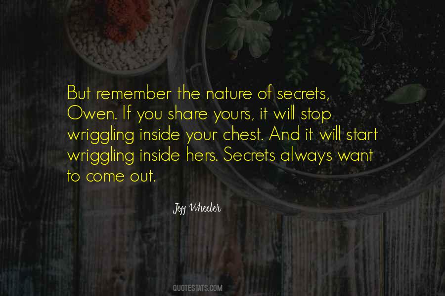 Secrets Out Quotes #234423