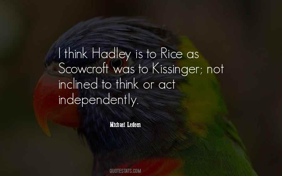 Quotes About Hadley #1529237