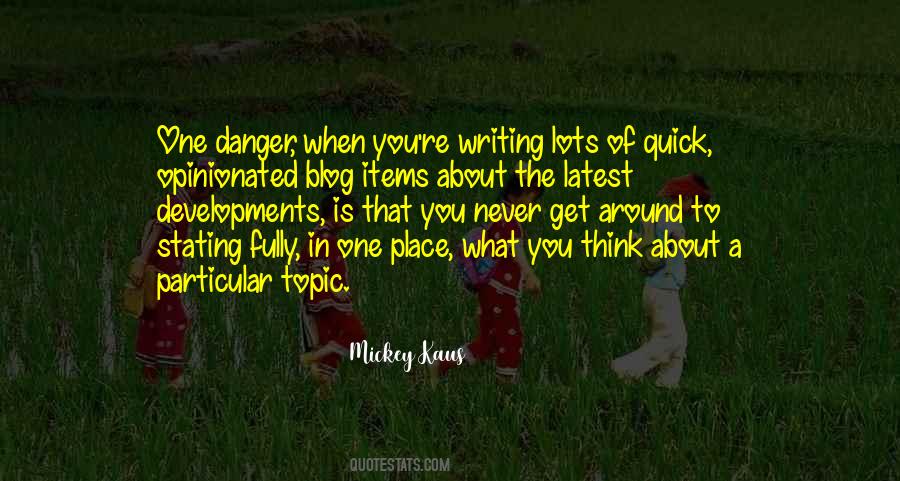 Quotes About One Topic #175307