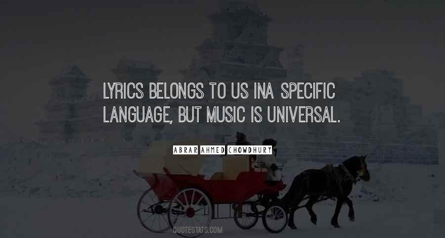 Music Is Universal Language Quotes #1249541