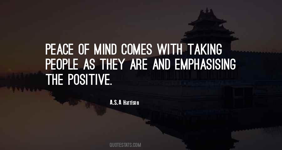 Positive Peace Quotes #153792