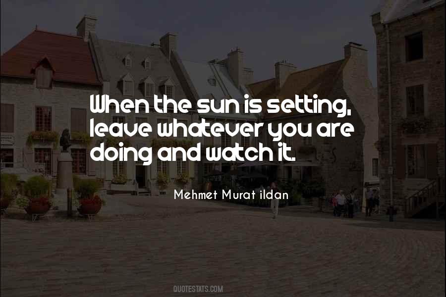 The Sun Is Setting Quotes #221935