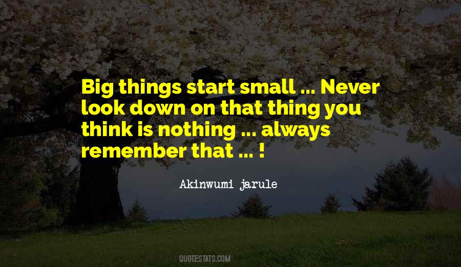 Big Things Start Small Quotes #1001926