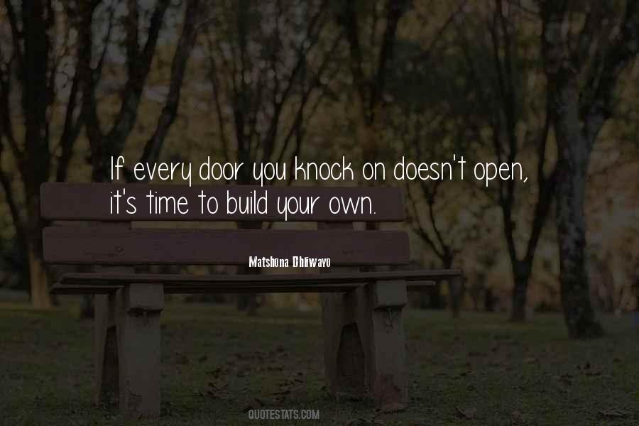 Build A Door Quotes #1760208