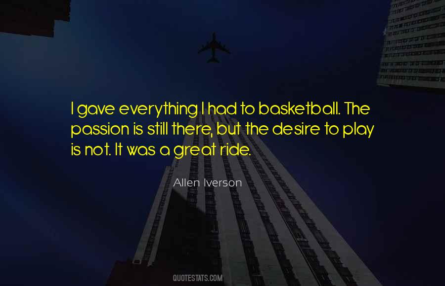 Passion For Basketball Quotes #1063489