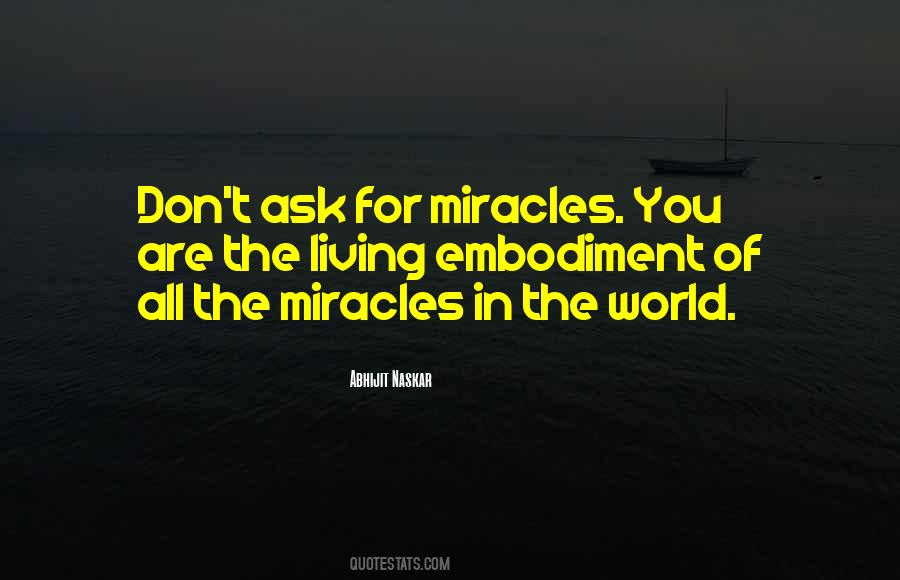 Quotes About Living With Miracles #993217
