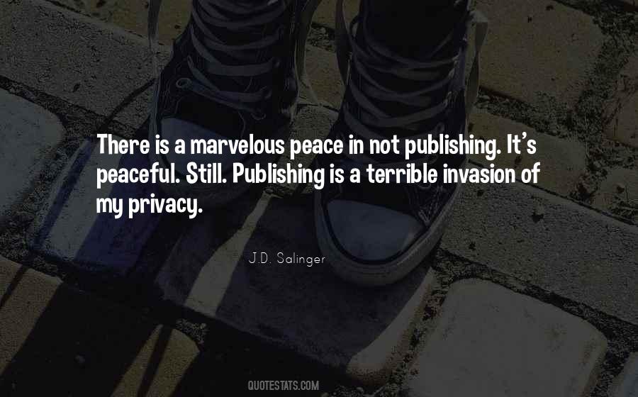 Privacy And Peace Quotes #532882