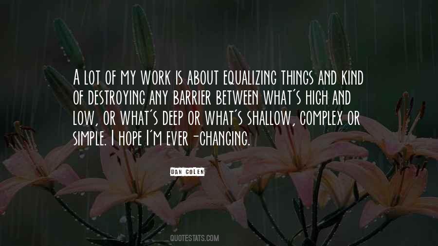 Deep And Simple Quotes #510593