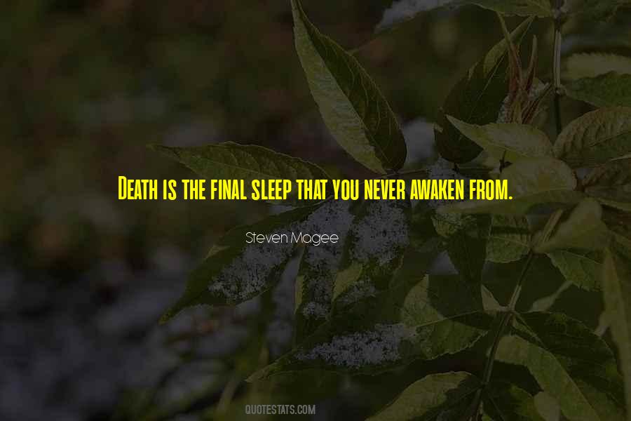Death Sleep Quotes #198262