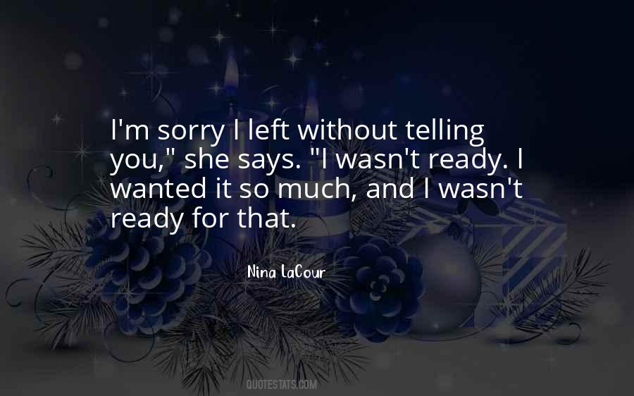 Sorry And I Love You Quotes #391674