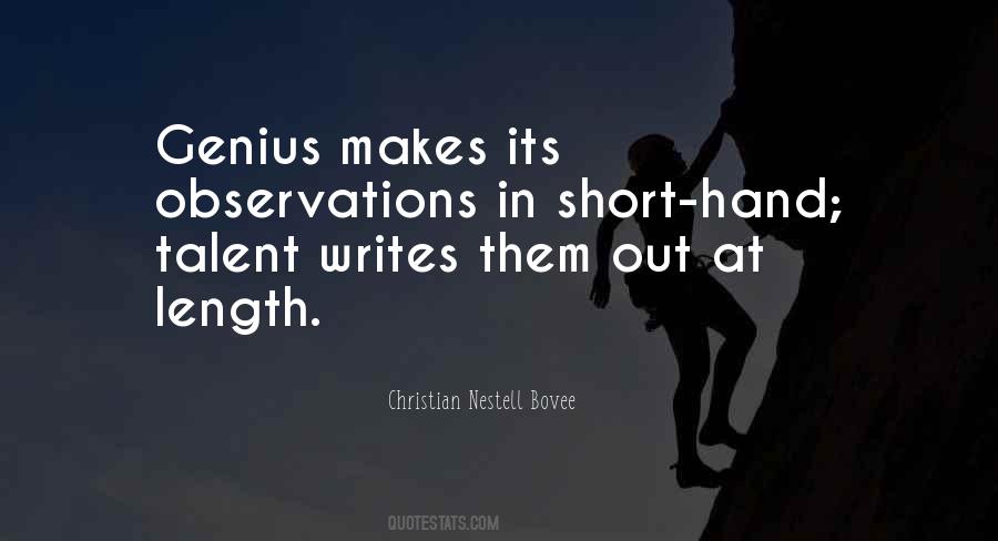 Short Genius Quotes #242987