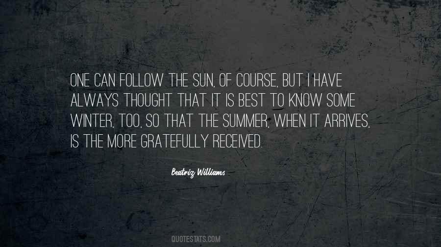 Quotes About The Summer Sun #358722