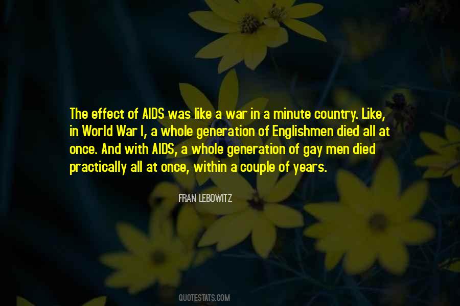 Effect Of War Quotes #1825311