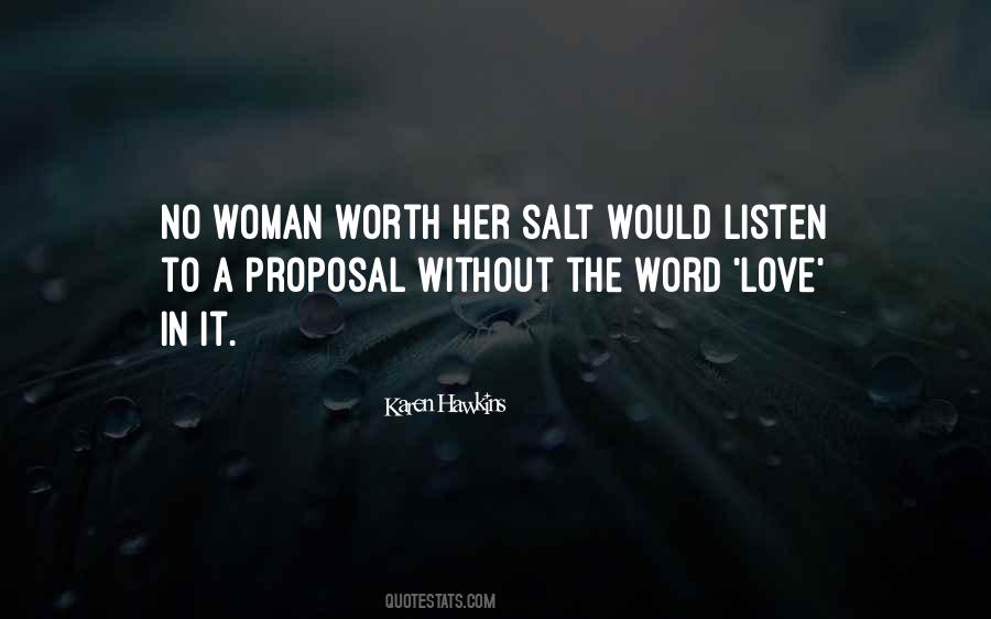 Worth Woman Quotes #220537