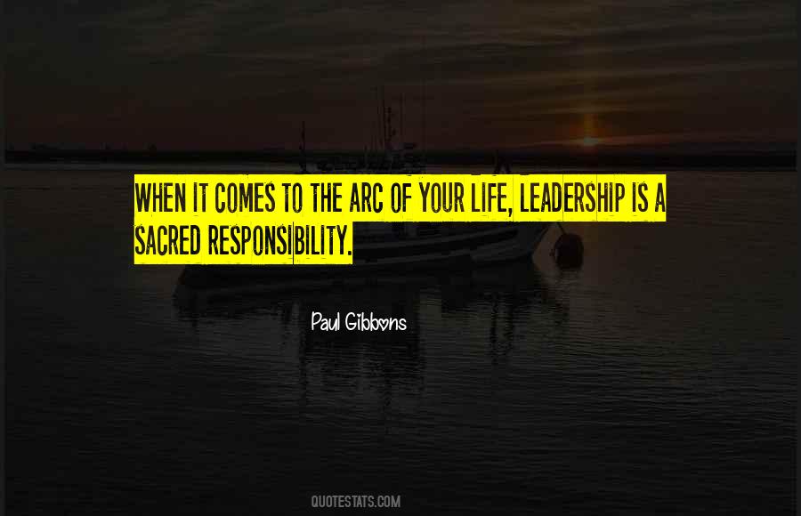 Leadership Is Responsibility Quotes #1064326