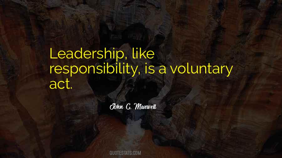 Leadership Is Responsibility Quotes #262066
