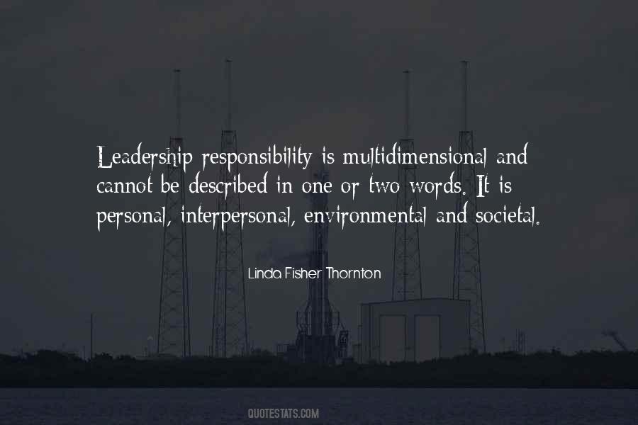Leadership Is Responsibility Quotes #2731