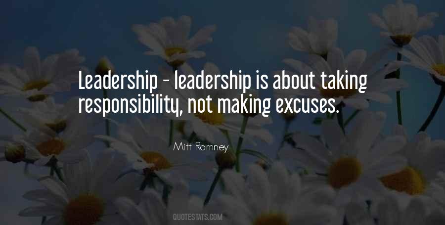 Leadership Is Responsibility Quotes #344667