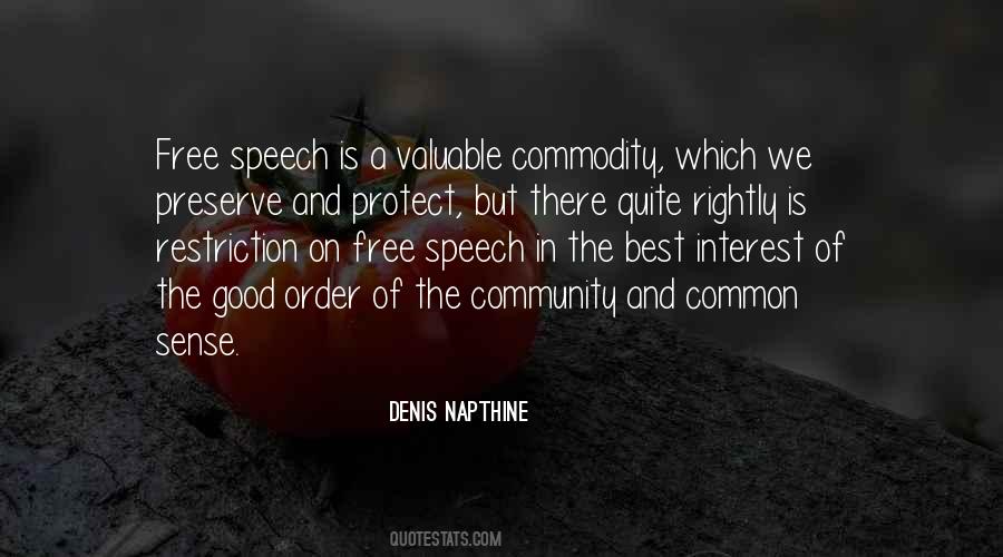 Best Free Speech Quotes #1463086