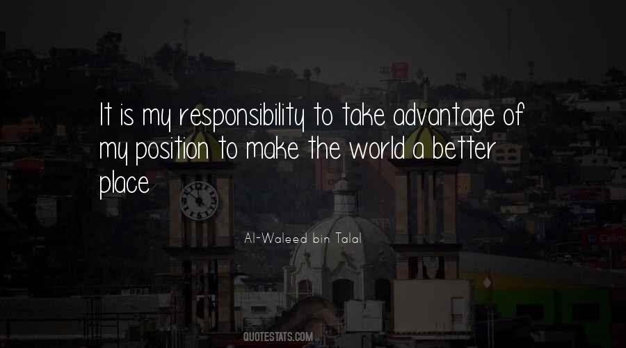 How To Make The World A Better Place Quotes #172758