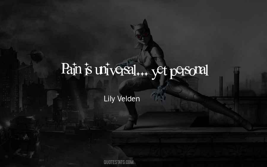 Pain Is Personal Quotes #1301488