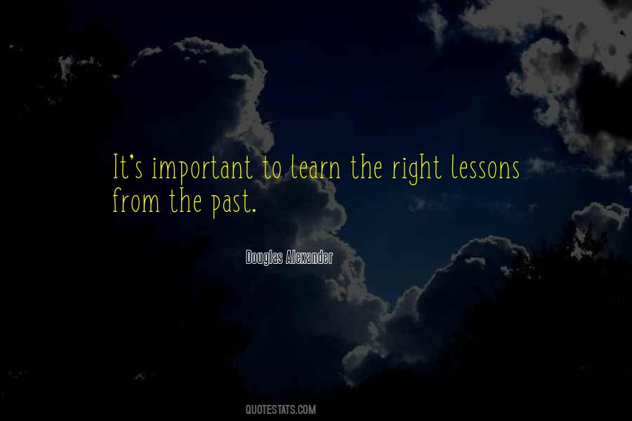 Quotes About Lessons Past #883858