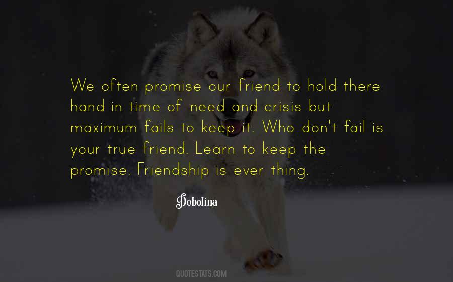 Friendship In Time Of Need Quotes #871938