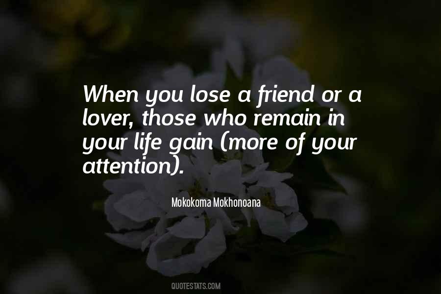 Friendship Lose Quotes #873847