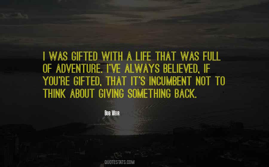 Giving Something Back Quotes #345904
