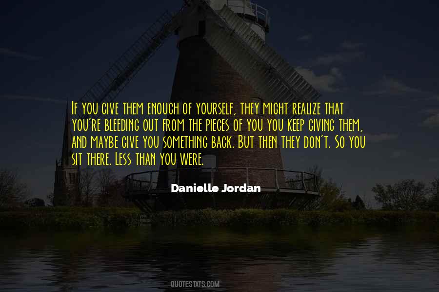 Giving Something Back Quotes #787854