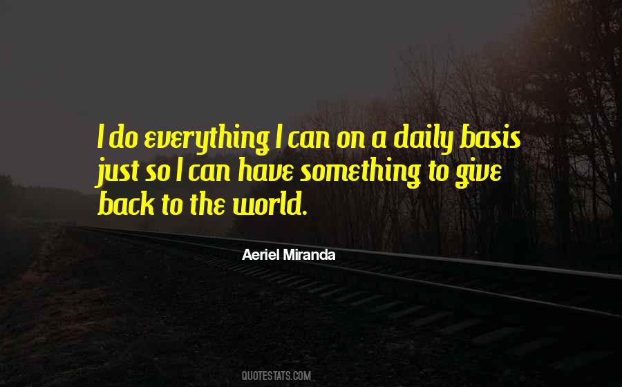 Giving Something Back Quotes #838222