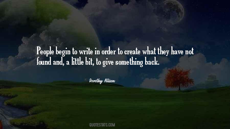 Giving Something Back Quotes #973861