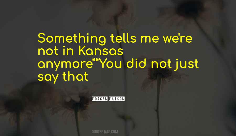 Not In Kansas Anymore Quotes #1822024